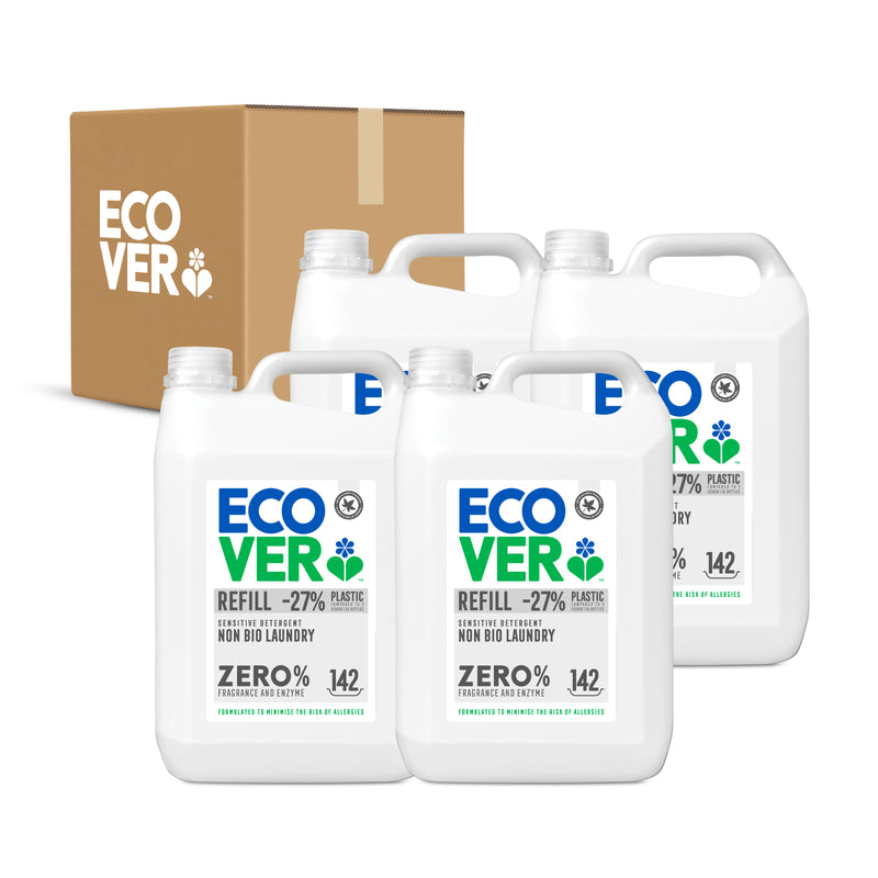 Zero Non-Bio Sensitive Laundry Detergent Refill 5L (Carton of 4)