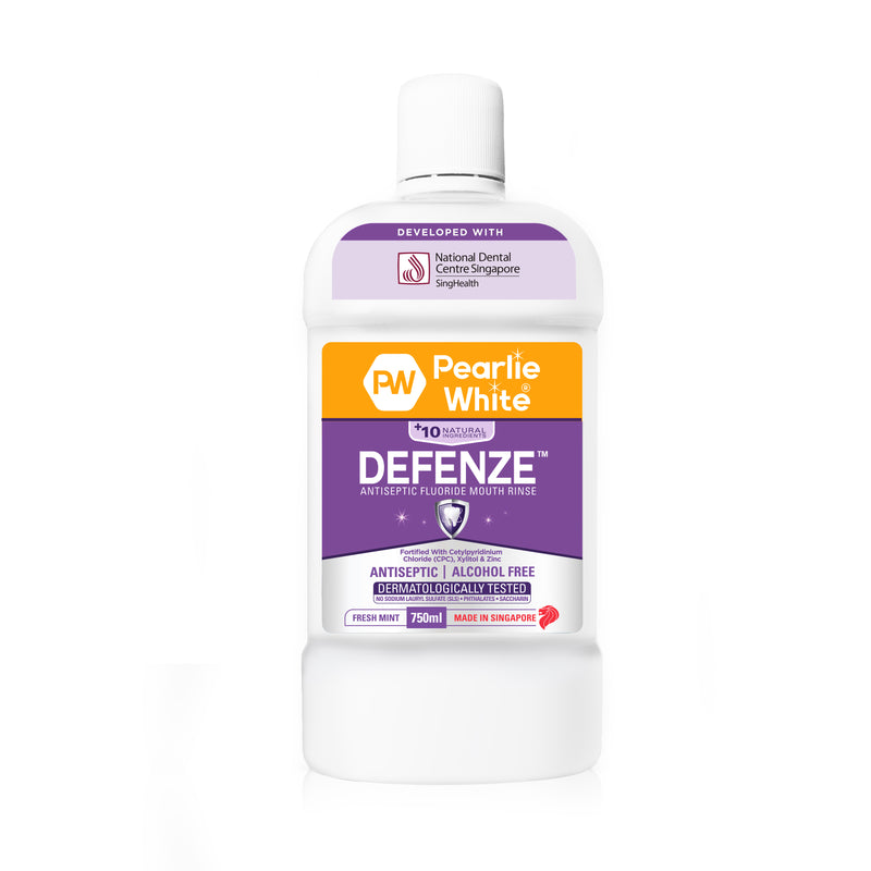 Pearlie White Defenze Antiseptic Fluoride Mouth Rinse 750ml